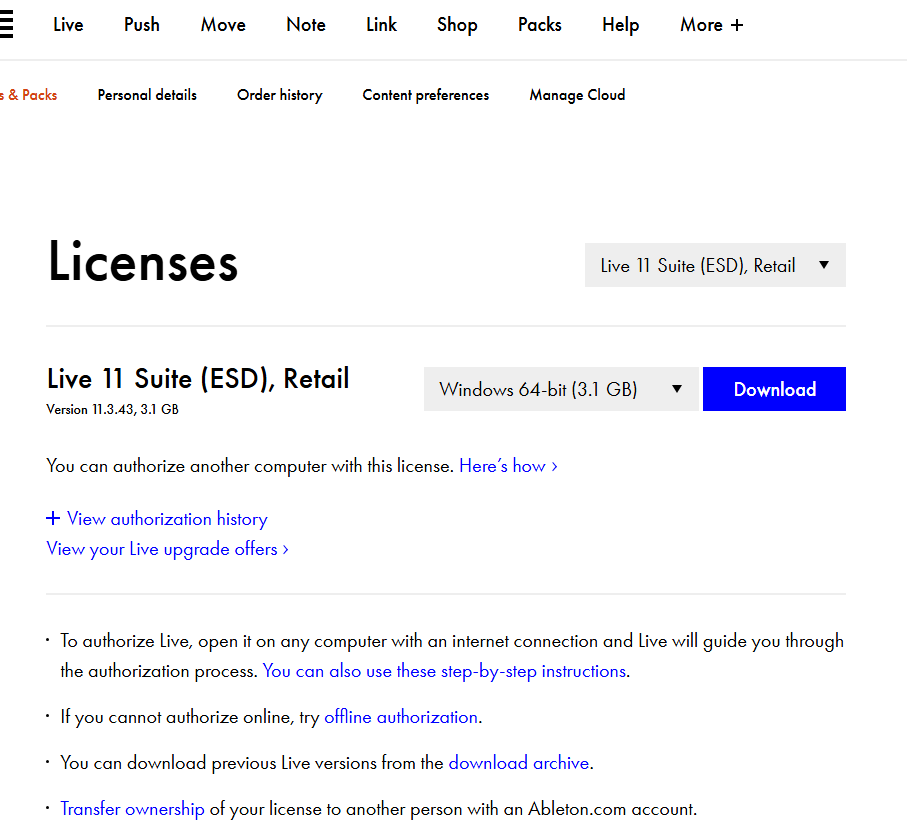 Ableton Ableton Live 11 Suite (Full License, Transferable)
